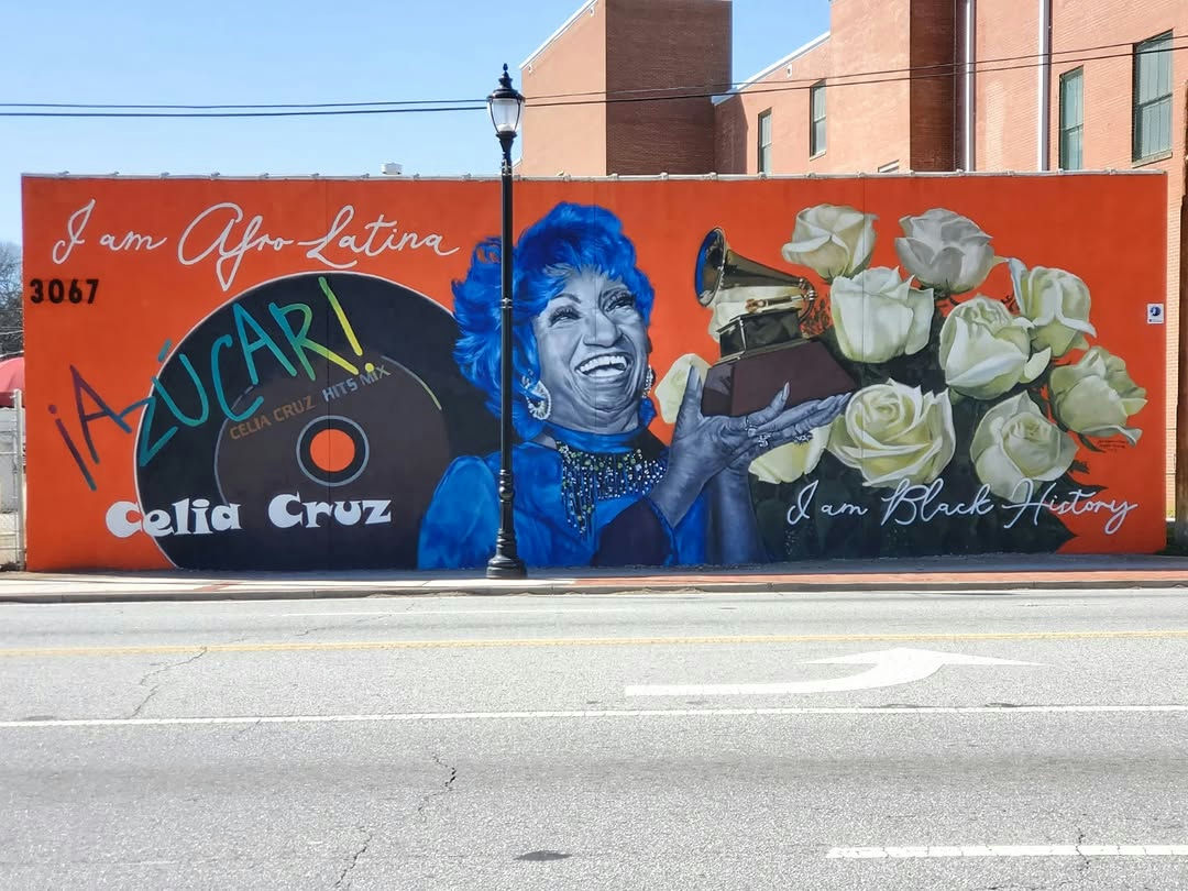 Celebrate Celia Cruz’s Legacy with a Vibrant Mural in East Point – Discover Local Art and Join the Conversation Today!